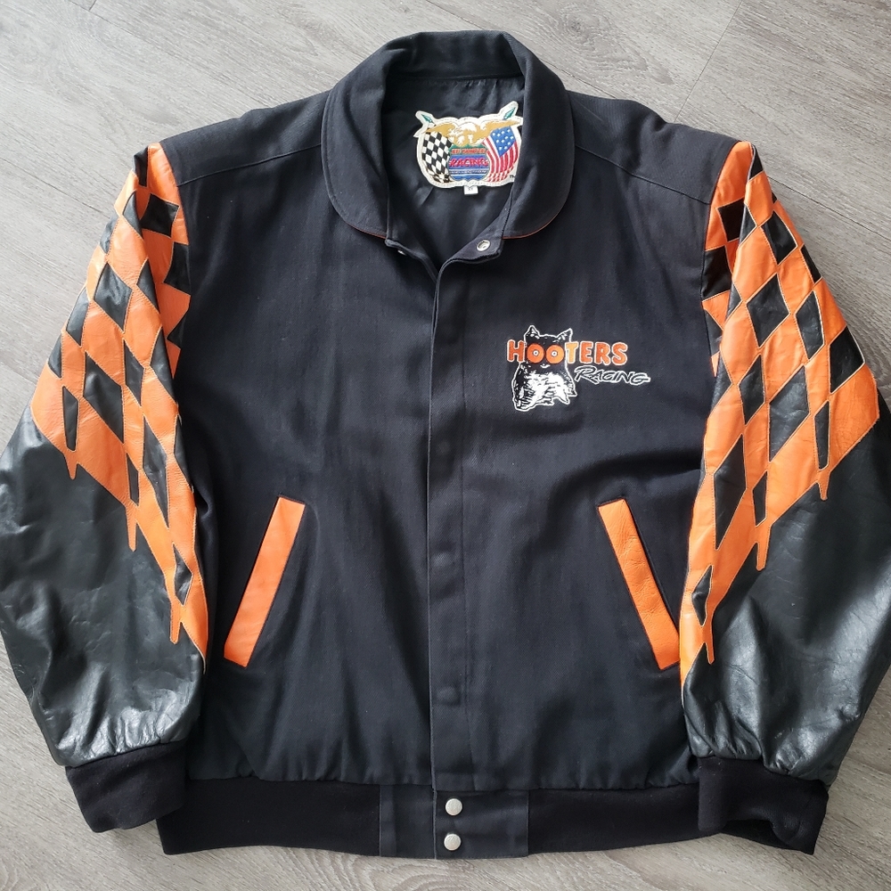 VINTAGE HOOTERS RACING Varsity Letterman Jacket size XL JEFF HAMILTON Collection